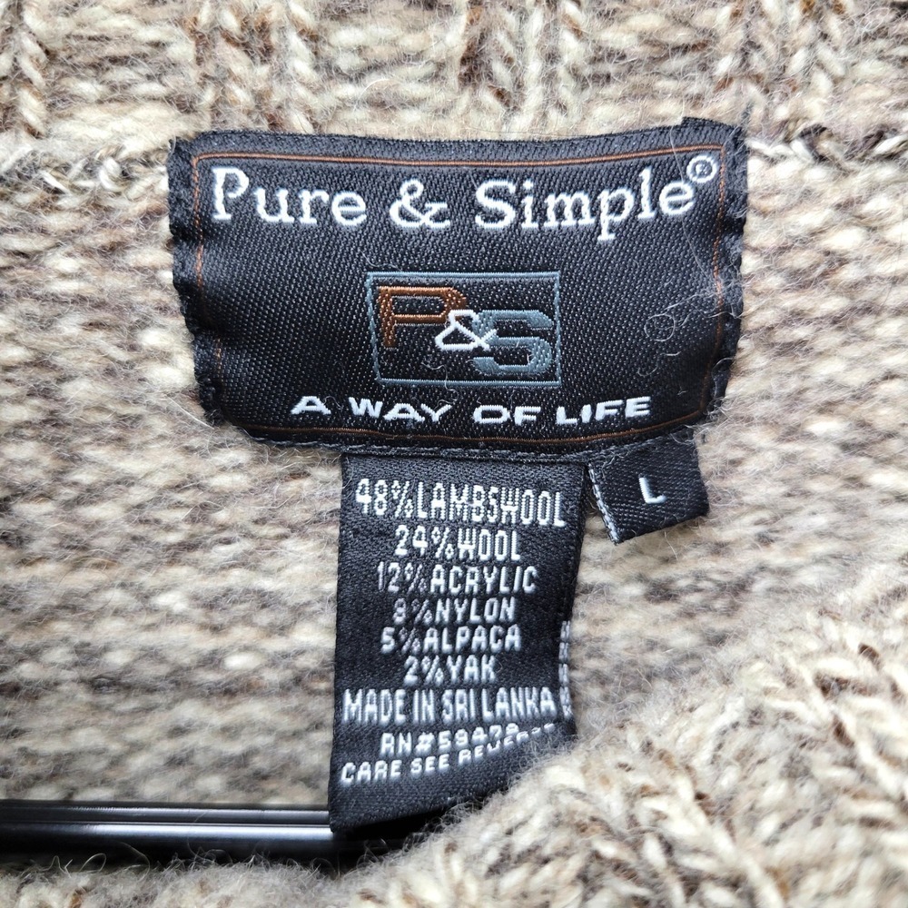 Lambswool Alpaca Yak Wool Hiking Sweater Outdoor Winter Warm Pullover Vintage - Picture 4 of 9